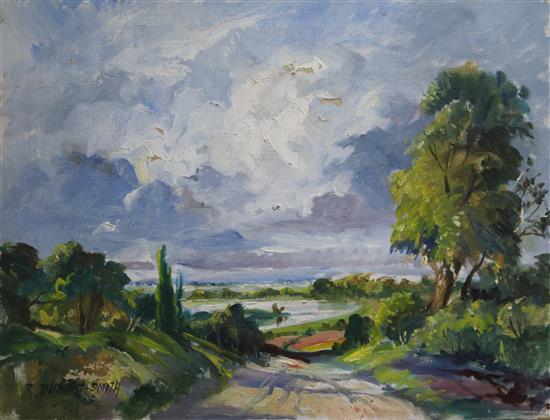 R Dumont Smith oil on canvas Landscape 51 x 66cm. unframed